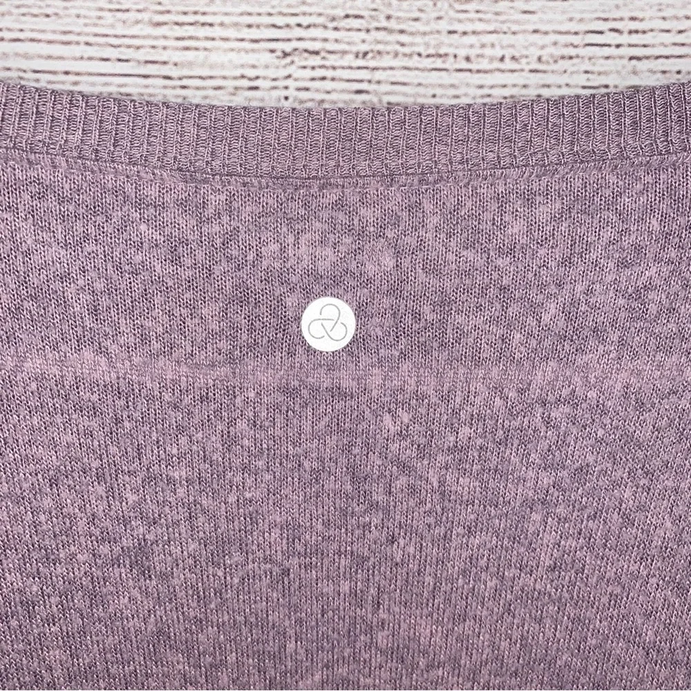 Zella purple heather girls soft material long sleeve shirt